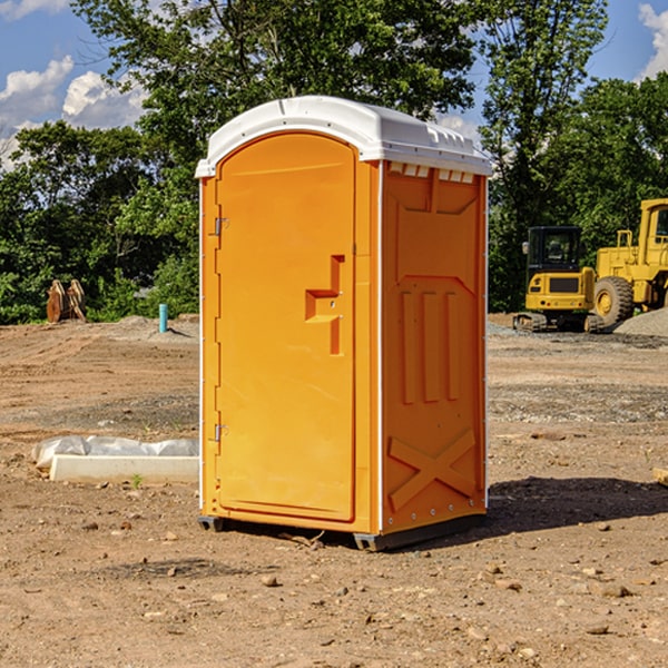 how often are the portable restrooms cleaned and serviced during a rental period in Cumberland ME